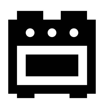 Pişirme aralığı düz vektör simgesi