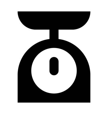 Mutfak ölçek düz vektör simgesi