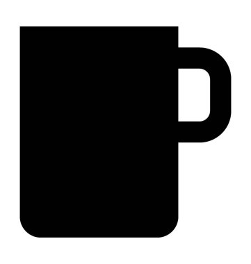 Çay kupa düz vektör simgesi