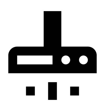 Mutfak Hood düz vektör simgesi