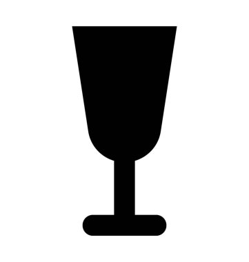 Bardak su düz vektör simgesi