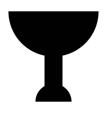 Şarap cam düz vektör simgesi