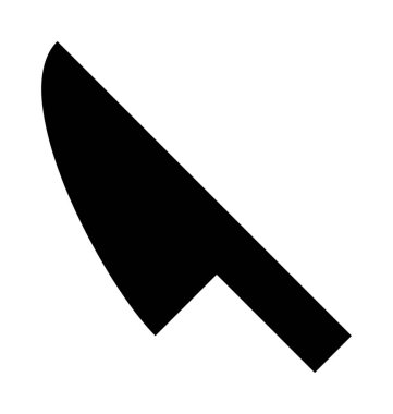 bıçak düz vektör simgesi