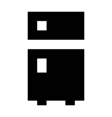 buzdolabı düz vektör simgesi