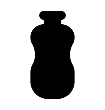 Ketçap şişesi düz vektör simgesi