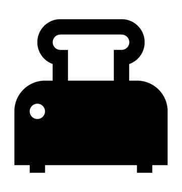 Ekmek kızartma makinesi düz vektör simgesi