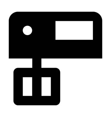 Yumurta çırpıcı düz vektör simgesi