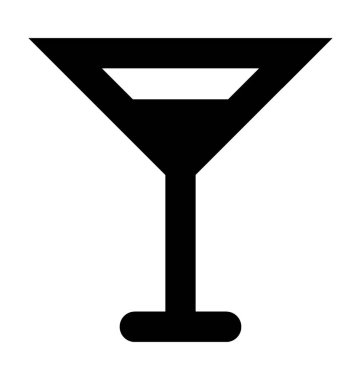 Kokteyl içki düz vektör simgesi