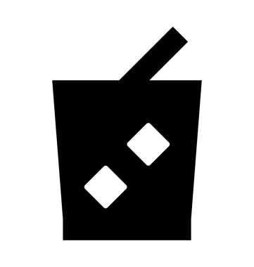 Soğuk içecek düz vektör simgesi