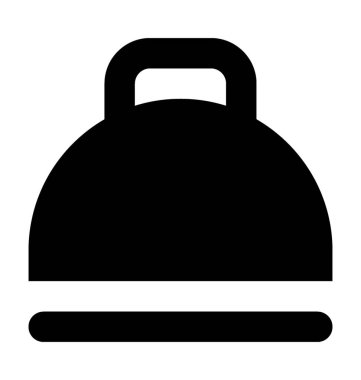 Cloche düz vektör simgesi