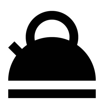 Çay çaydanlık düz vektör simgesi