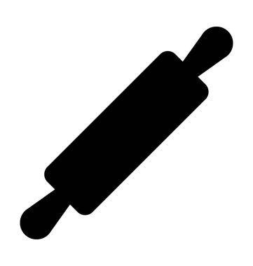 Oklava düz vektör simgesi