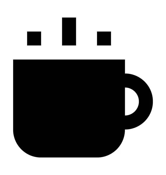 茶杯子平面矢量图标 — 图库矢量图片
