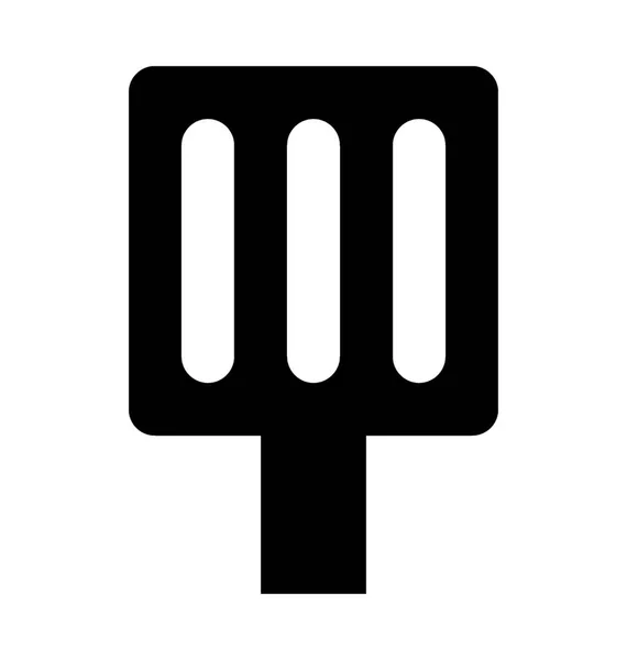 Slotted Spatula Flat Vector Icon — Stock Vector