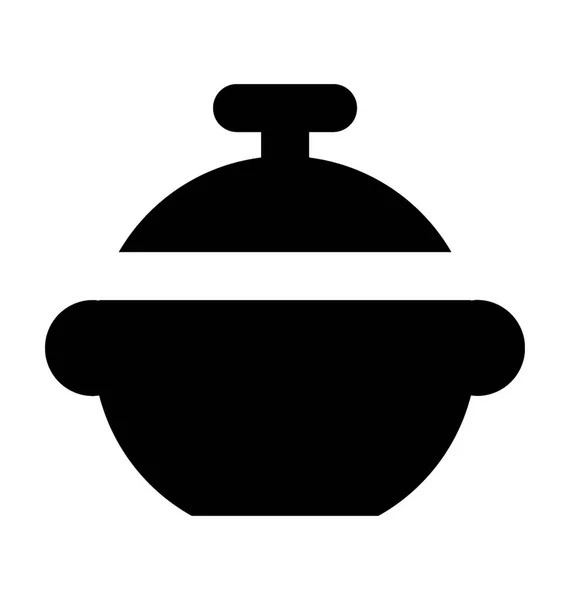 Icône Vectorielle Plate Alimentaire Couverte — Image vectorielle