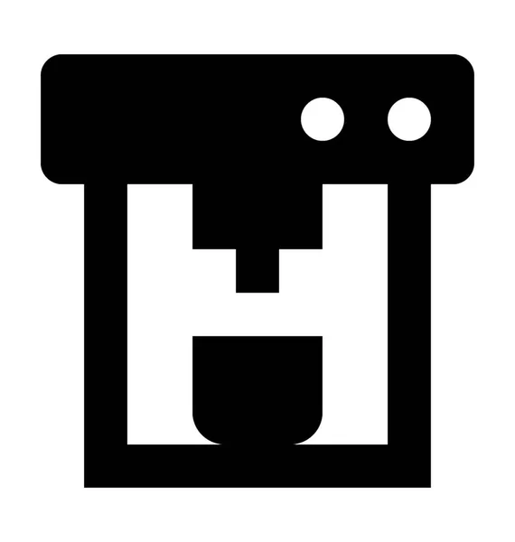 Koffiemachine Platte Vector Icon — Stockvector