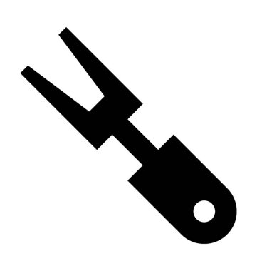 çatal düz vektör simgesi