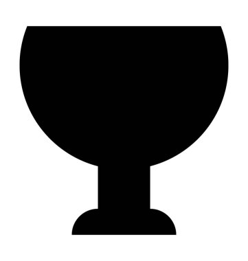 Şarap cam düz vektör simgesi