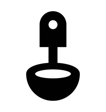 Kepçe düz vektör simgesi