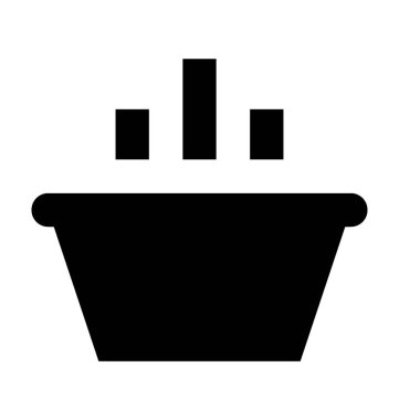 Çorba kase düz vektör simgesi