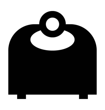 Doğrayıcılardan makine düz vektör simgesi