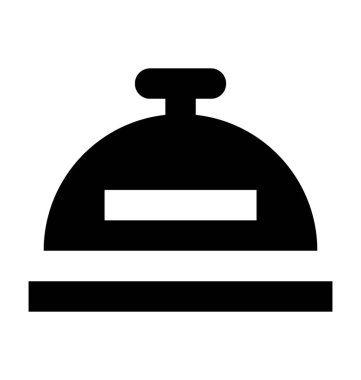 Cloche düz vektör simgesi