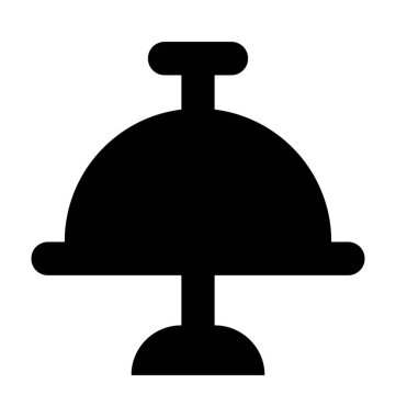 Kapalı yemek düz vektör simgesi