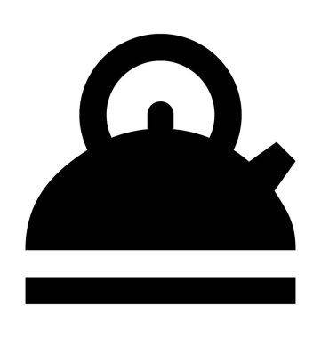 Çay çaydanlık düz vektör simgesi