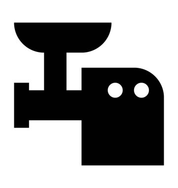 Doğrayıcılardan makine düz vektör simgesi