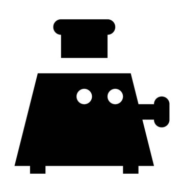 Ekmek kızartma makinesi düz vektör simgesi