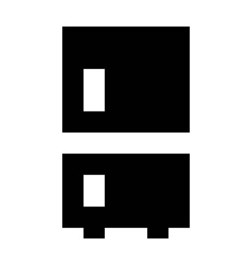 buzdolabı düz vektör simgesi