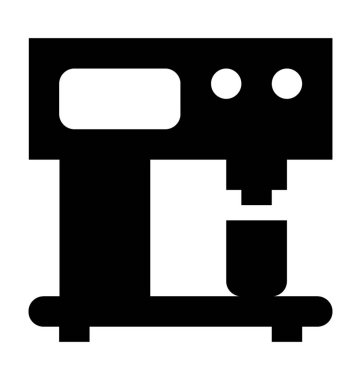 Kahve makinesi düz vektör simgesi