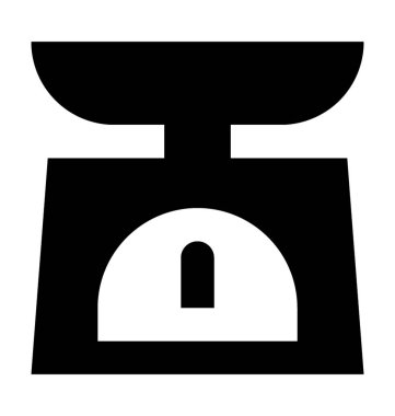 Mutfak ölçek düz vektör simgesi