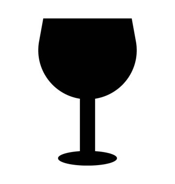 Şarap cam düz vektör simgesi