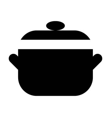 Güveç düz vektör simgesi