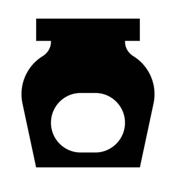 Mason kavanoza düz vektör simgesi