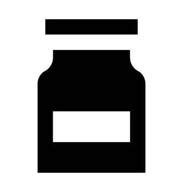 Mason kavanoza düz vektör simgesi