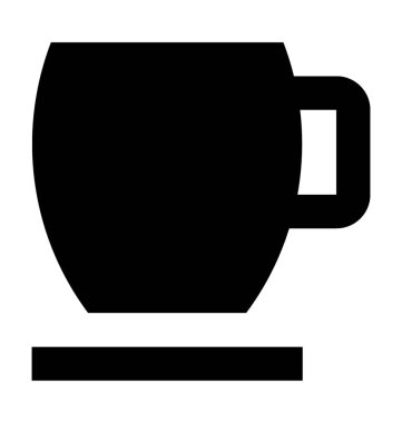 Çay kupa düz vektör simgesi