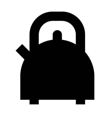 Çay çaydanlık düz vektör simgesi