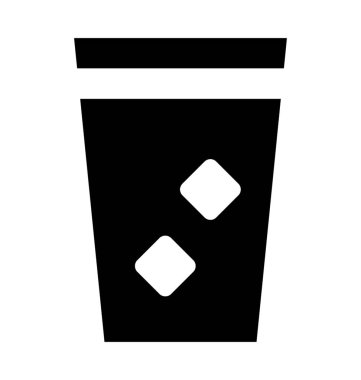 Soğuk içecek düz vektör simgesi