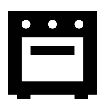 mikrodalga fırın düz vektör simgesi