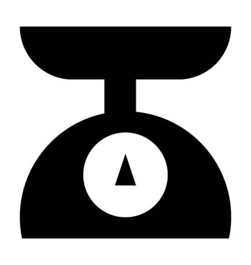 Mutfak ölçek düz vektör simgesi