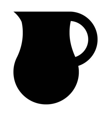 İbrik düz vektör simgesi