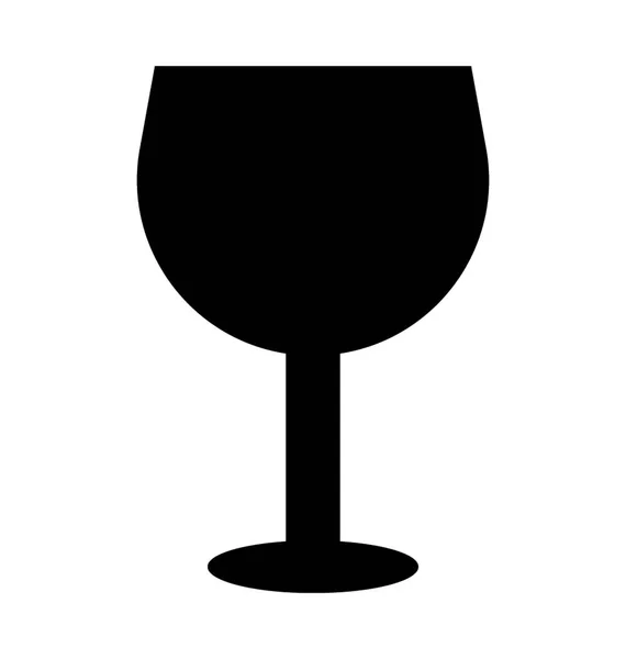 葡萄酒杯平面矢量图标 — 图库矢量图片