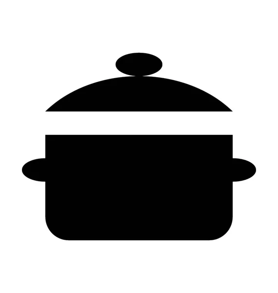 Pote Cozinha Flat Vector Icon — Vetor de Stock