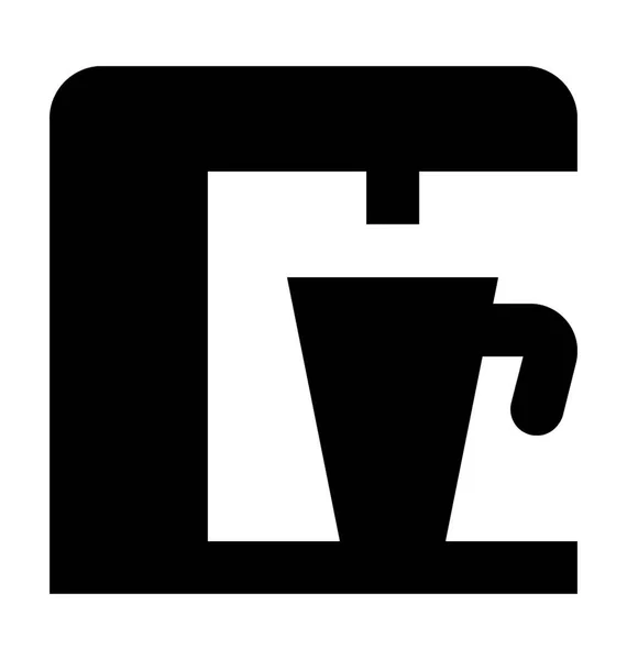 Coffee Machine Flat Vector Icon — Stock Vector