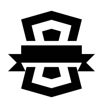 Rozet düz vektör simgesi