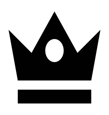 taç düz vektör simgesi