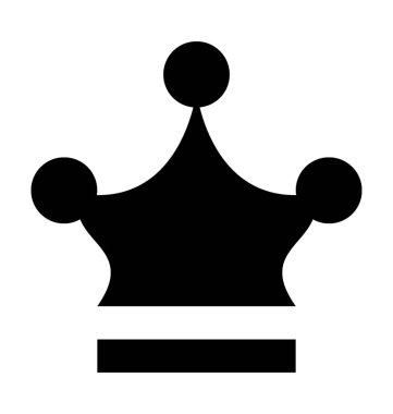 taç düz vektör simgesi