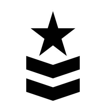 Yıldız kalkan düz vektör simgesi